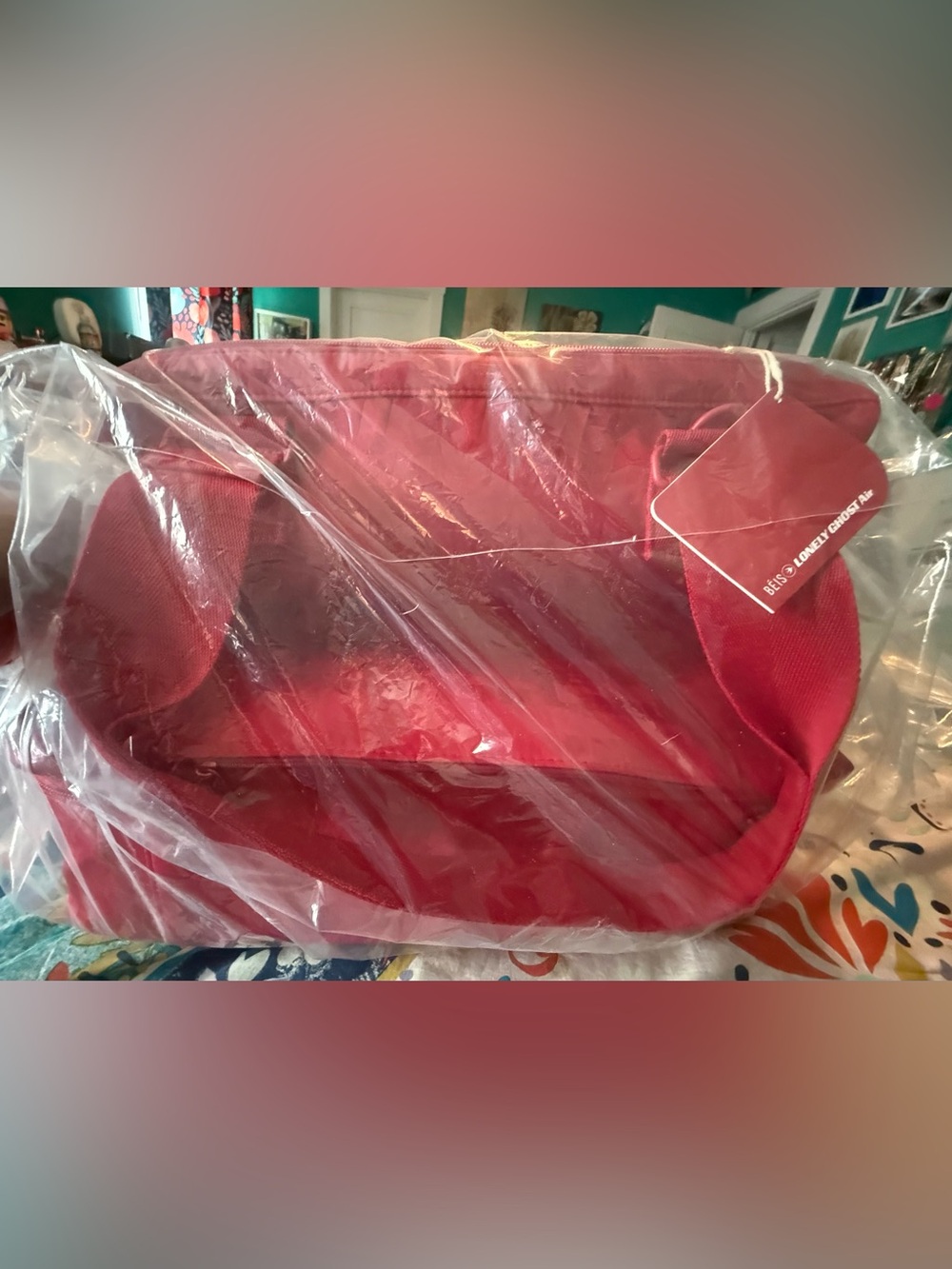 BEIS TEXT ME RED MINI WEEKENDER. Brand New With Tags - Picture 8 of 8